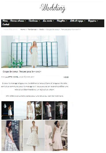 Le Wedding Magazine met en avant nos robes civiles