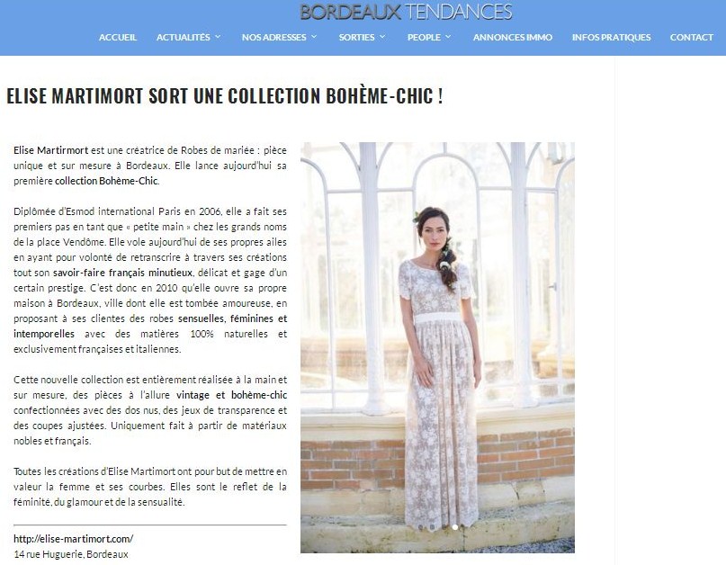 Un article dans Bordeaux Tendances
