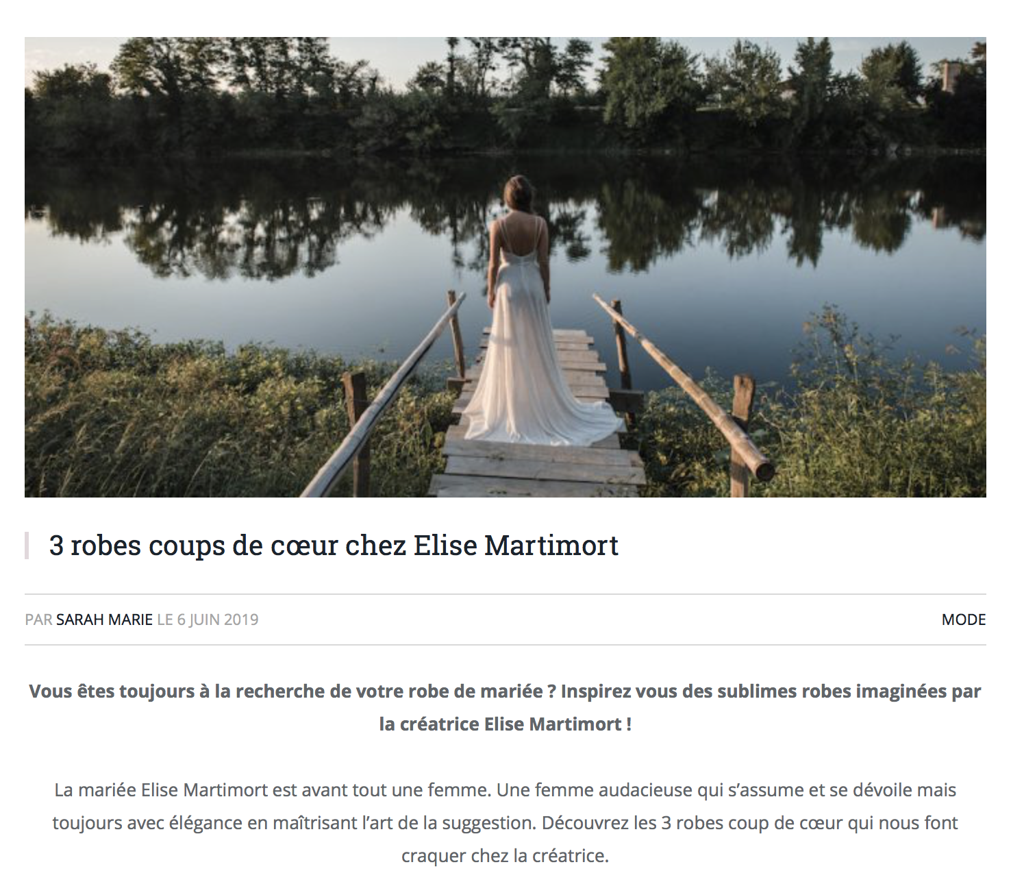 Les 3 robes coup de coeur du Wedding Magazine !