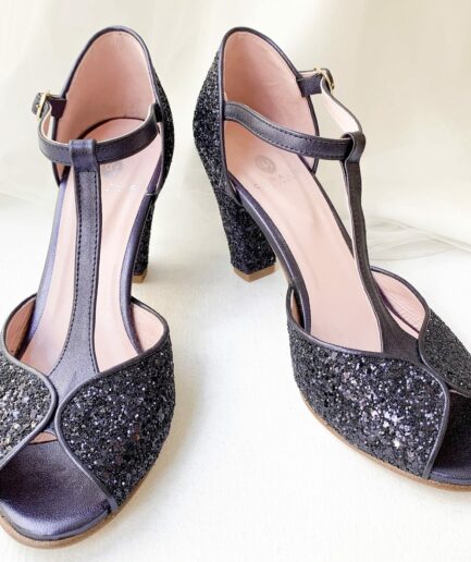 Escarpins bleu mariage - Satanas Bleu Coralie Masson x Elise Martimort