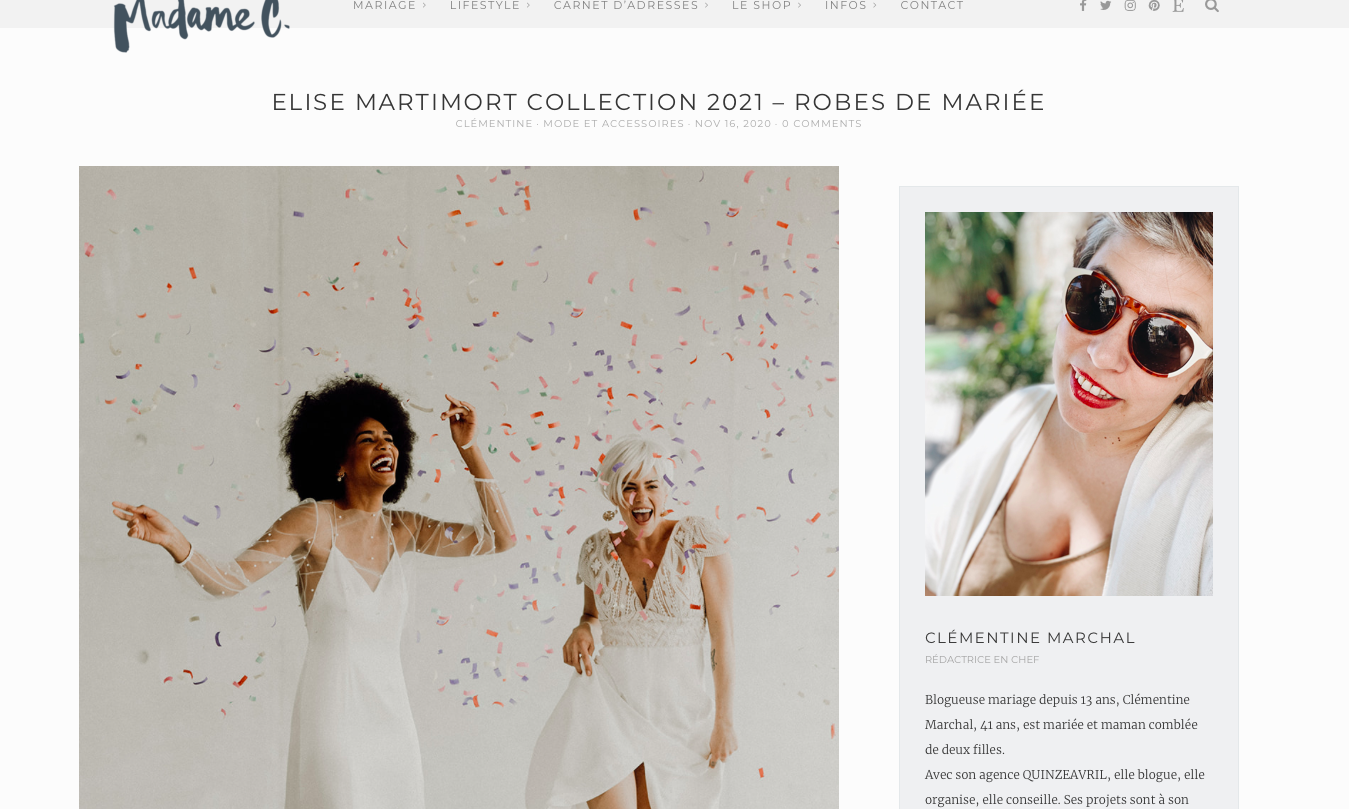 Merci au Blog de Mme C de mettre si bien en avant notre collection 2021 « Falling in love »