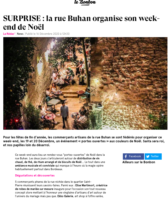 La rue Buhan organise son week-end de Noël