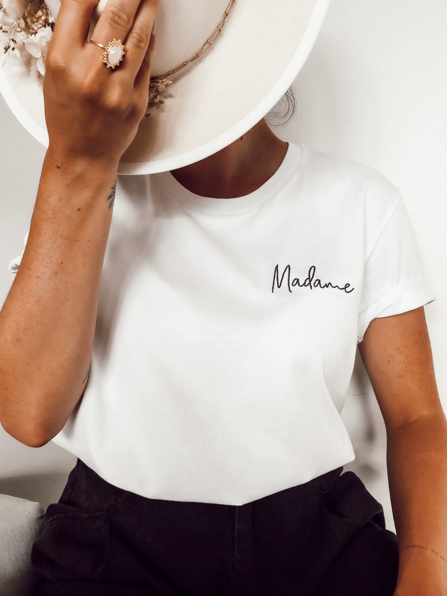Prêt a porter T-shirt brodé Madame Duodem E-shop Elise Martimort
