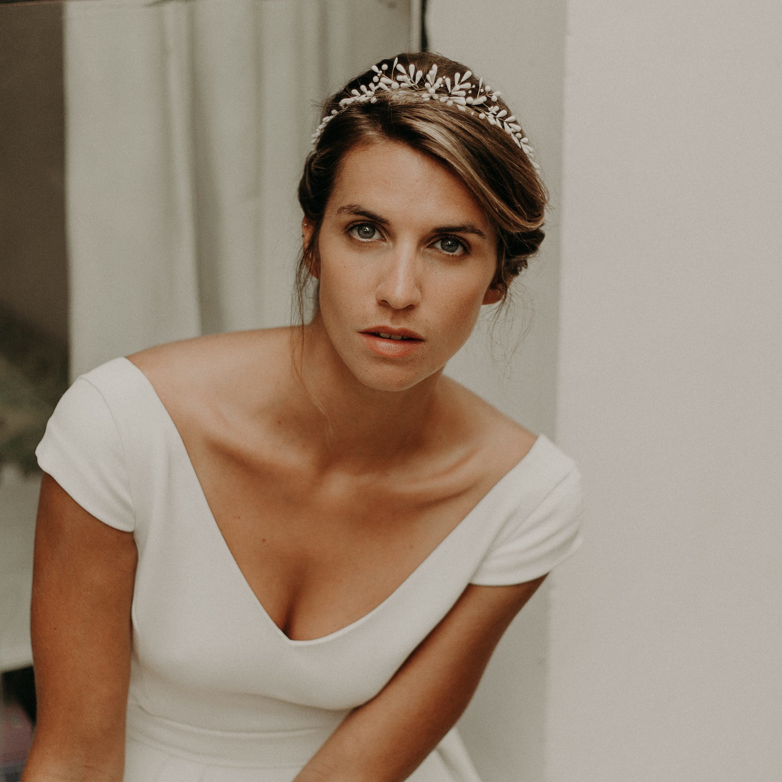 Coiffure de mariage - Couronne Lizeron - Modèle Eugénie