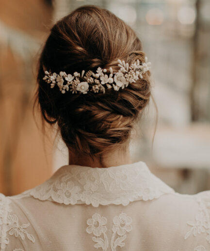 Couronne chignon romantique Lizeron - Modèle Perrine