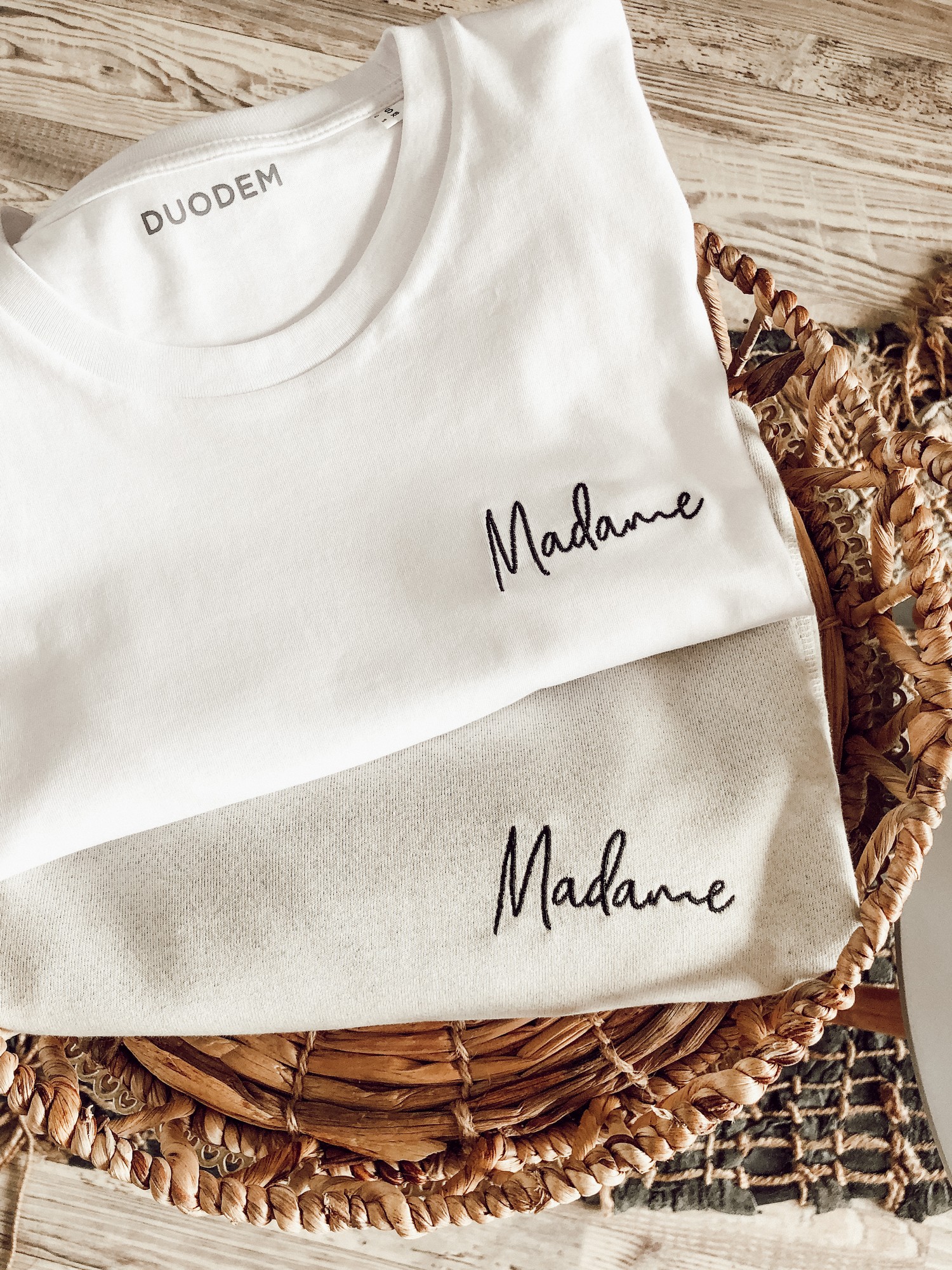 Prêt a porter T-shirt brodé Madame Duodem E-shop Elise Martimort