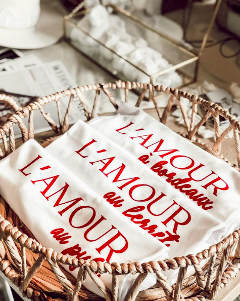 Prêt a porter T-shirt L'amour au Pyla Duodem E-shop Elise Martimort
