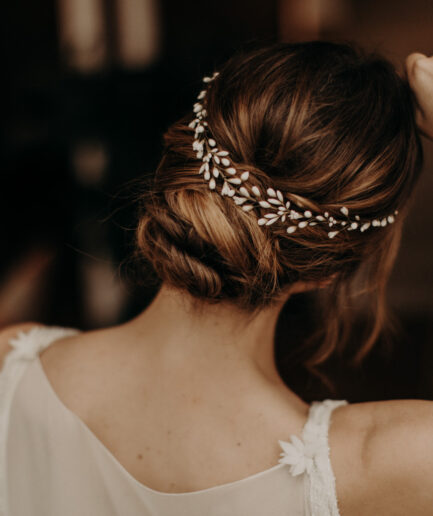 Bijoux cheveux mariage - Couronne Lizeron - Modèle Léo