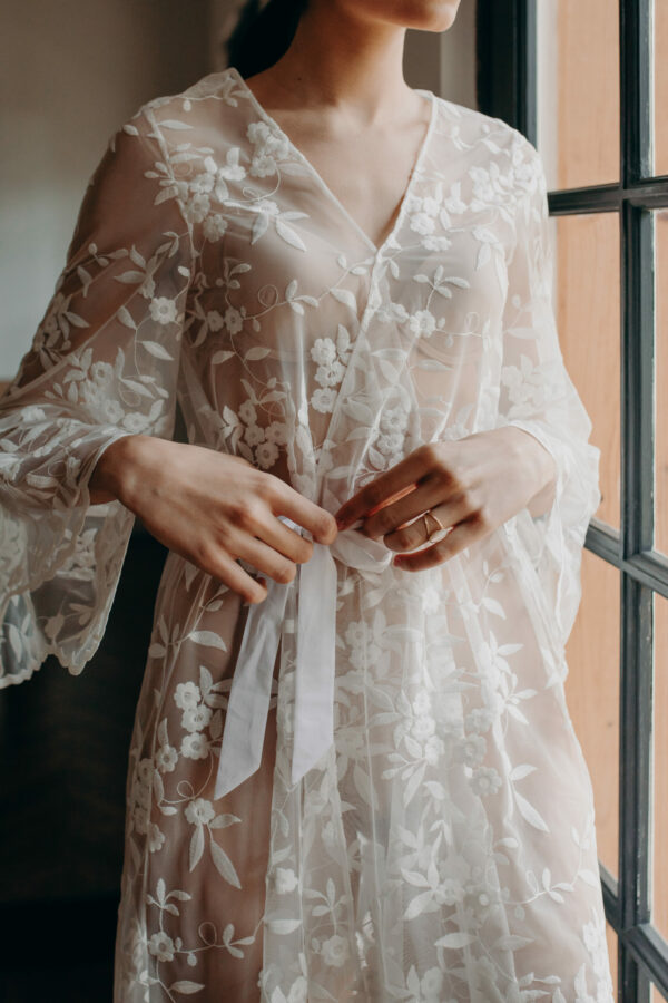 Kimono court Jade, Elise Martimort créatrice de robes de mariée