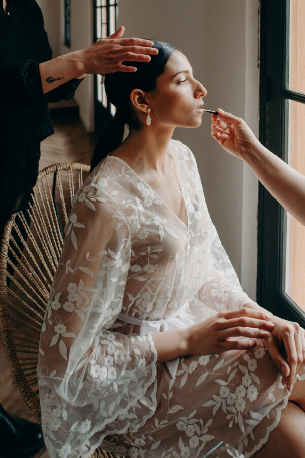 Kimono court Jade, Elise Martimort créatrice de robes de mariée