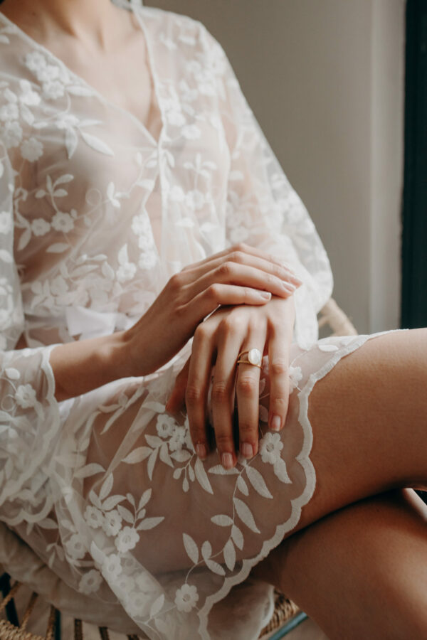 Kimono court Jade, Elise Martimort créatrice de robes de mariée