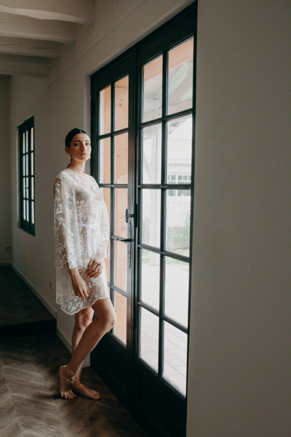 Kimono court Jade, Elise Martimort créatrice de robes de mariée