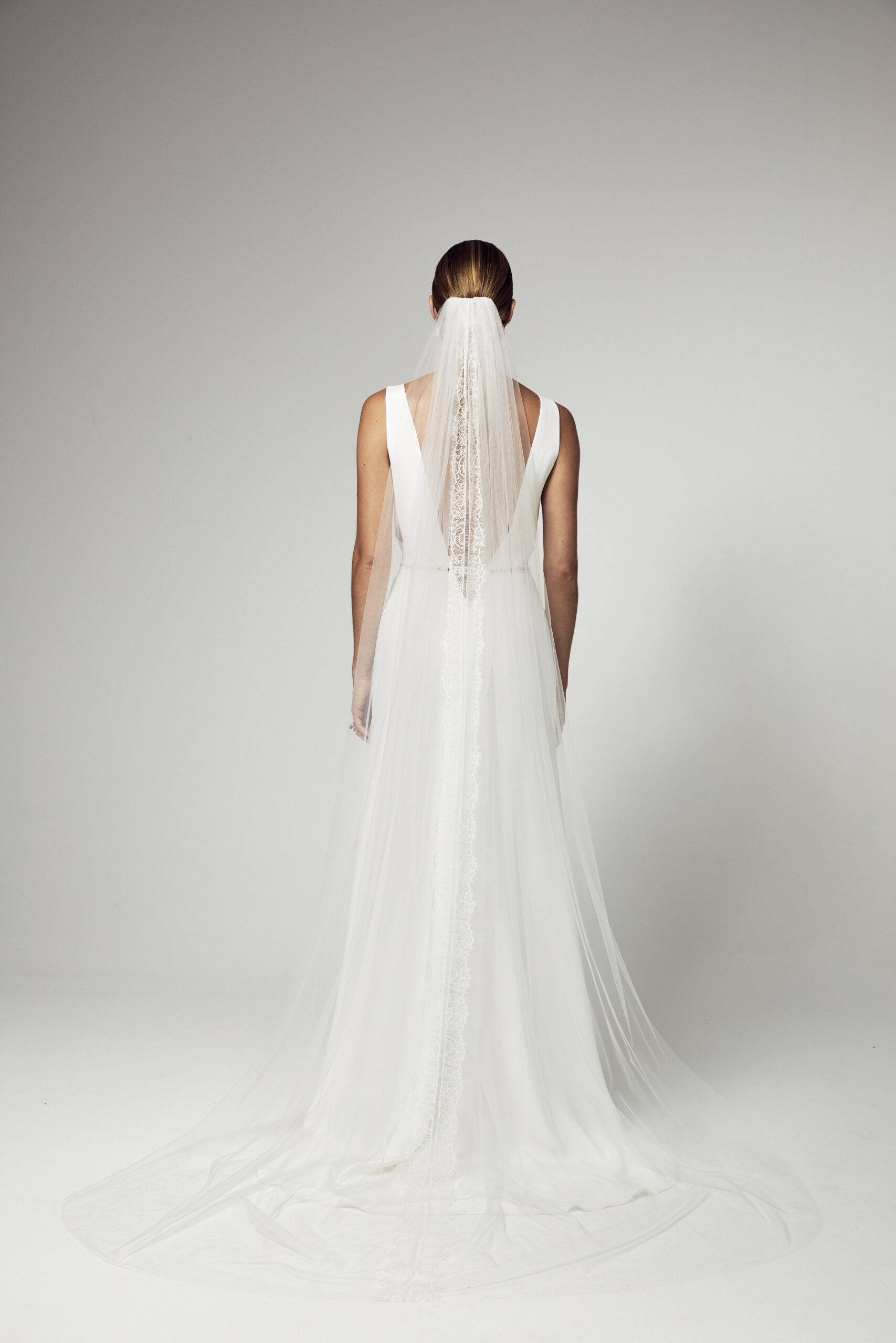 ELISE MARTIMORT - Voile mariage tulle et dentelle chantilly - LAMBDA