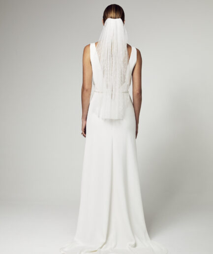 ELISE MARTIMORT - Voile mariage en plumetis et dentelle de Calais - DELTA