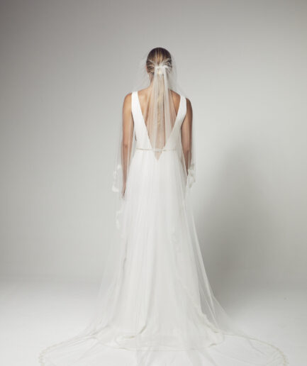 ELISE MARTIMORT - Voile mariage brodé dentelle de calais - KSI