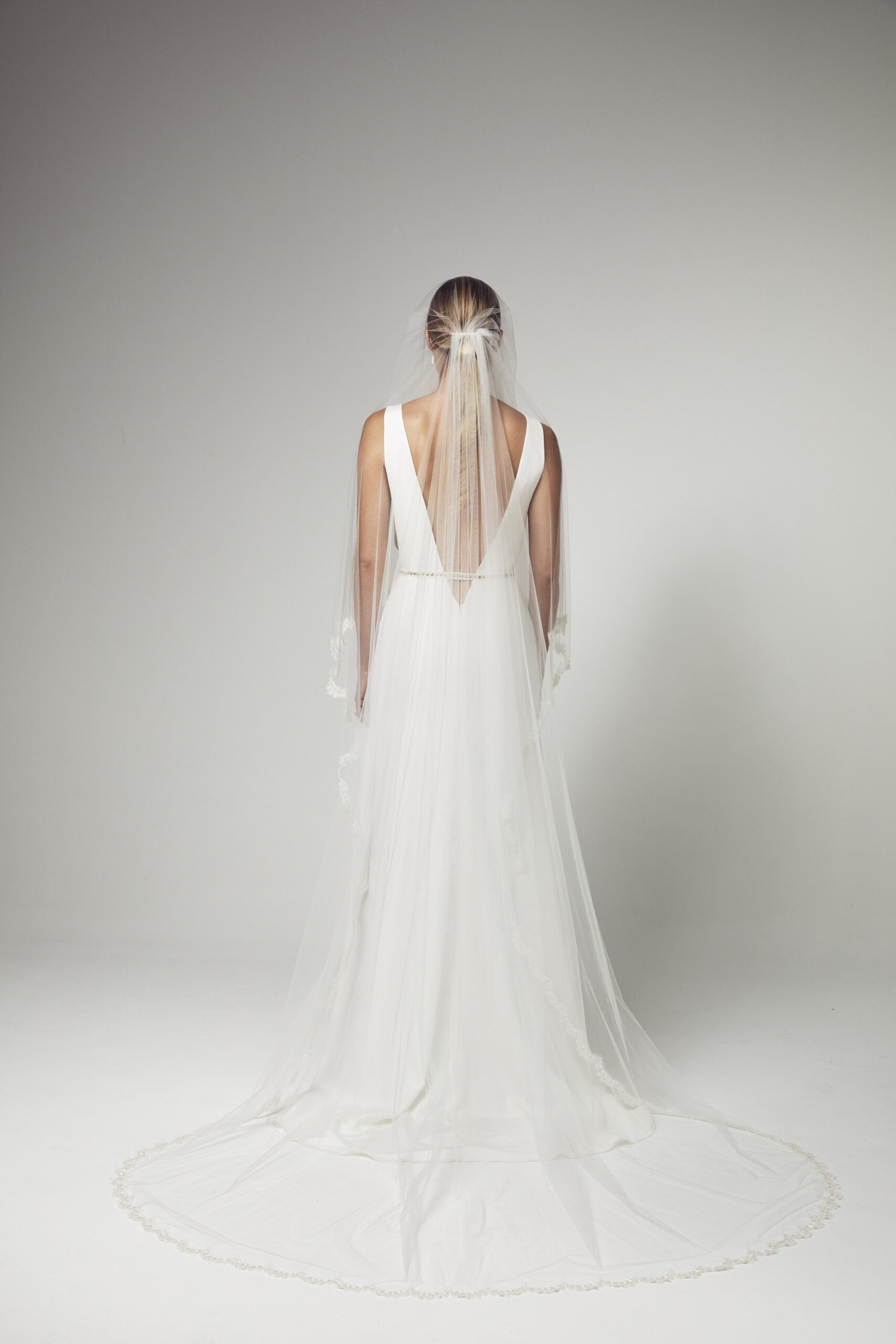 ELISE MARTIMORT - Voile mariage brodé dentelle de calais - KSI