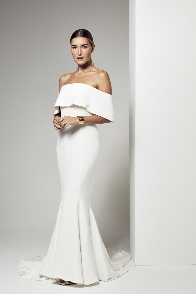 robe de mariée sirène en soie avec un bustier