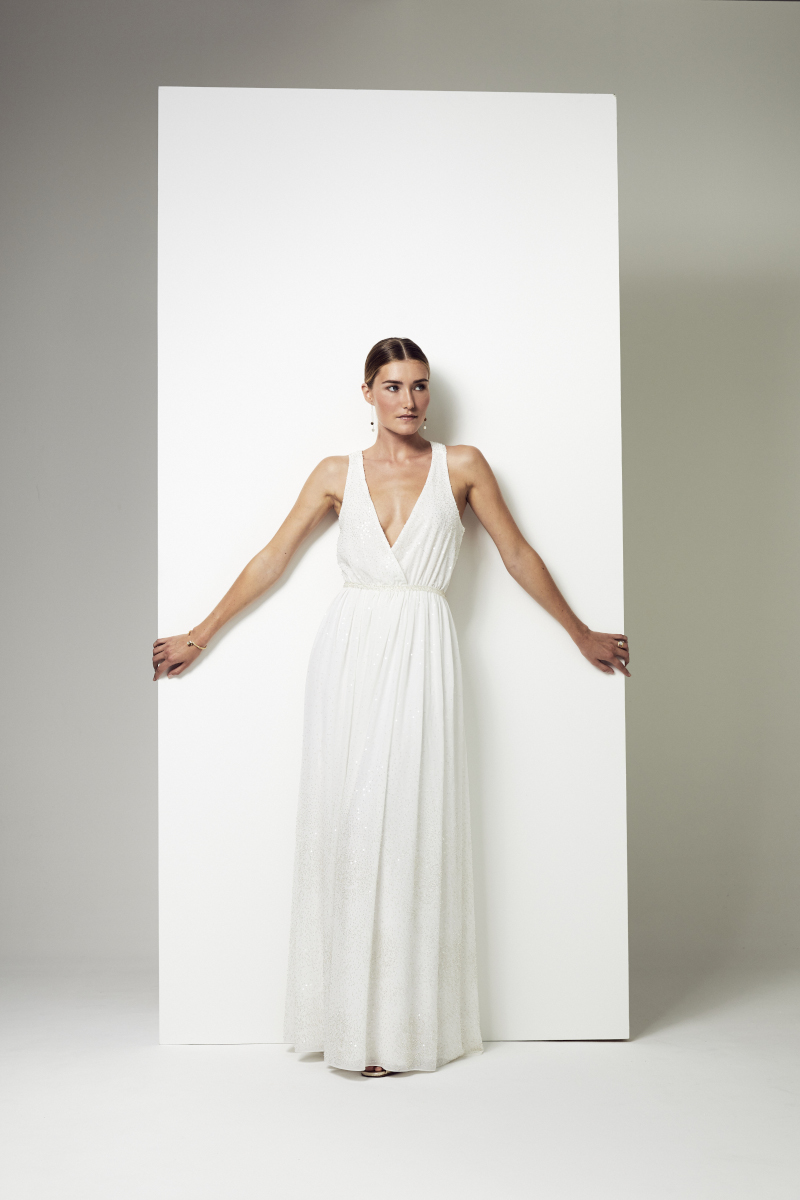 robe de mariée en georgette de soie