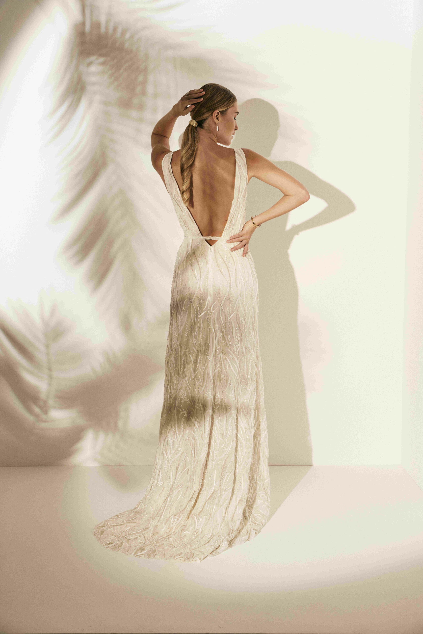 Robe de mariée paillettes Elise Martimort (palmiers)