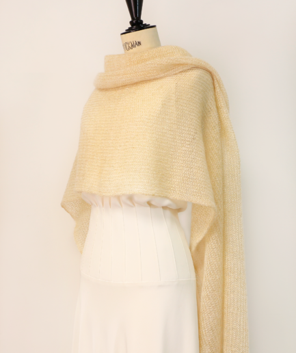 étole femme flocon dorée cinemailles