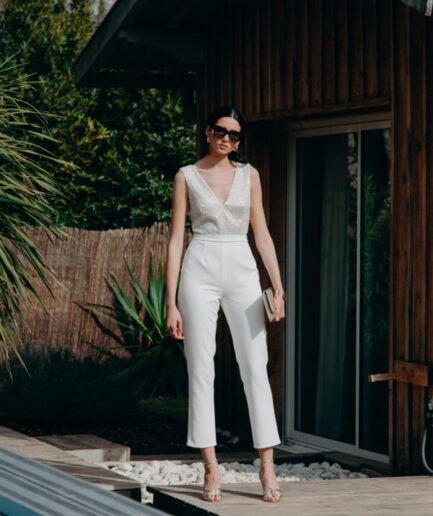 Combinaison mariage civil - ELISE MARTIMORT- Combinaison paillettes GRAPH VENDÔME