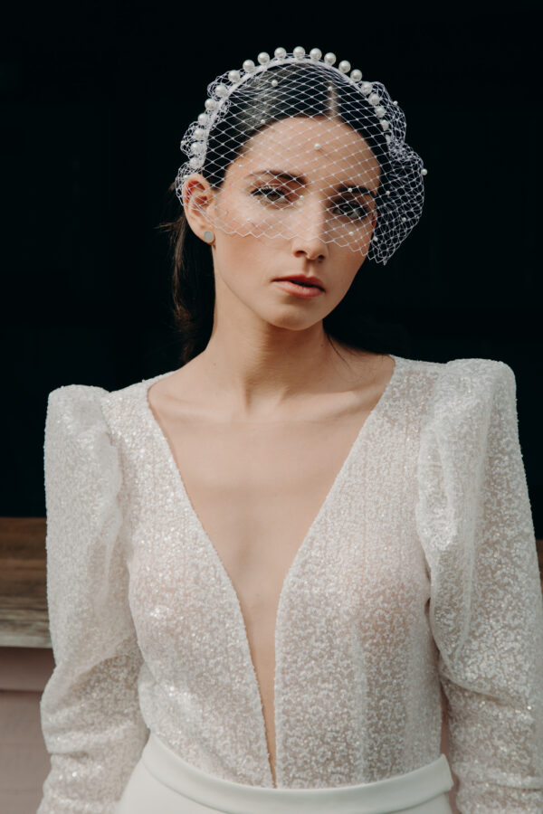 Combinaison mariage - ELISE MARTIMORT- Combinaison paillettes MILLENIUM STAR 01