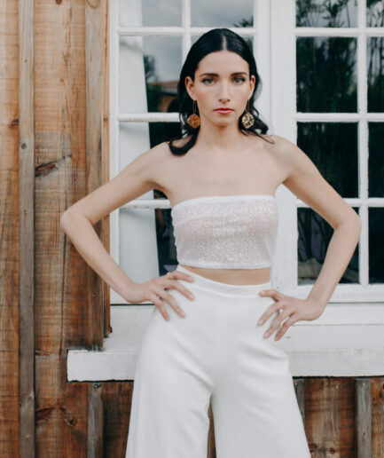 Combinaison mariage - ELISE MARTIMORT- Haut pour mariage MC LEAN + Pantalon mariage femme MEGA PROSPERITY 02