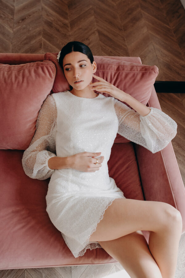 Robe mariage civil - ELISE MARTIMORT- Robe de mariée paillettes ORLOFF 02