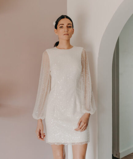 Robe mariage civil - ELISE MARTIMORT- Robe de mariée paillettes ORLOFF 09