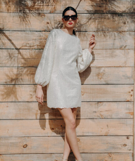 Robe mariage civil - ELISE MARTIMORT- Robe de mariée paillettes TIFFANY 09