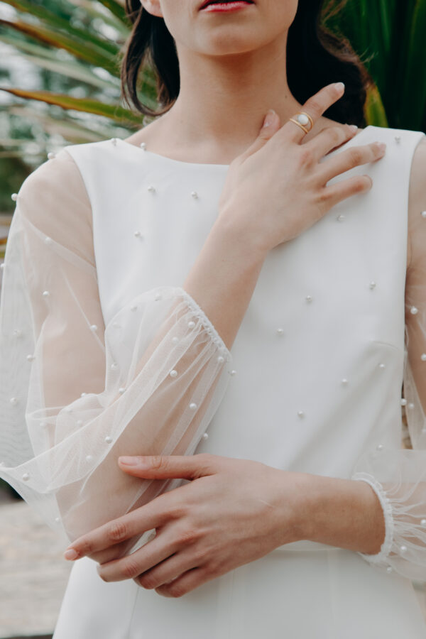 Combinaison mariage - ELISE MARTIMORT- Combinaison perles KOH I NOOR 08