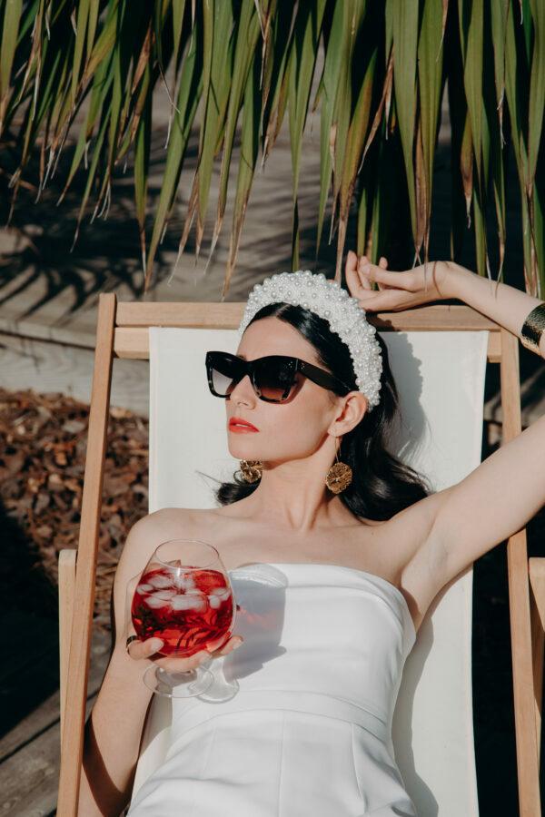 Robe mariage civil - ELISE MARTIMORT- Haut pour mariage blanc VARGAS + Pantalon mariage femme droit BLUE MOON 03