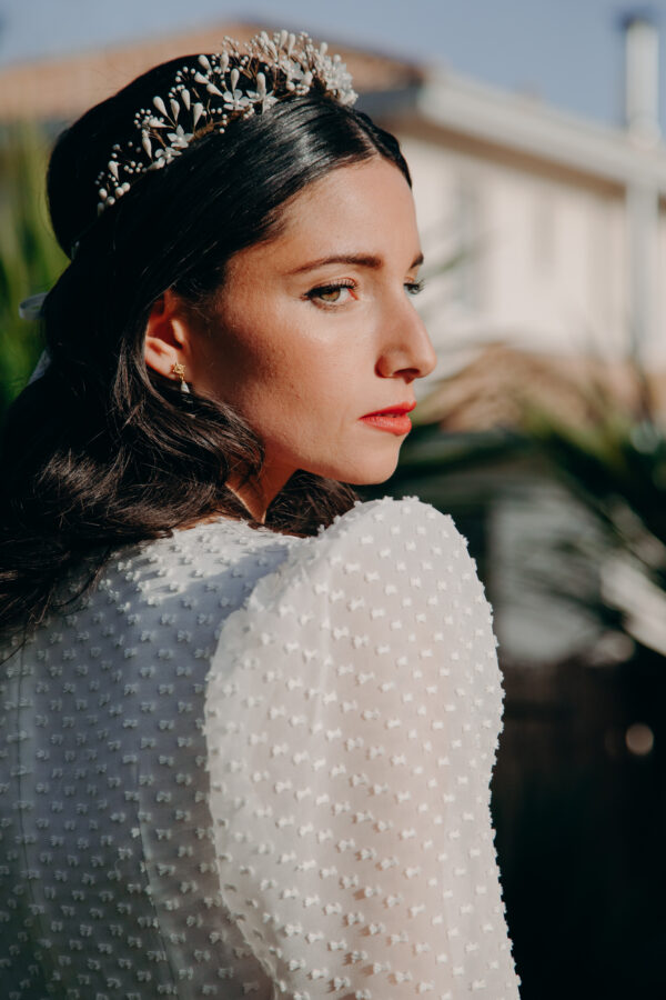 Robe mariage civil - ELISE MARTIMORT- Robe plumetis blanche HOPE 02