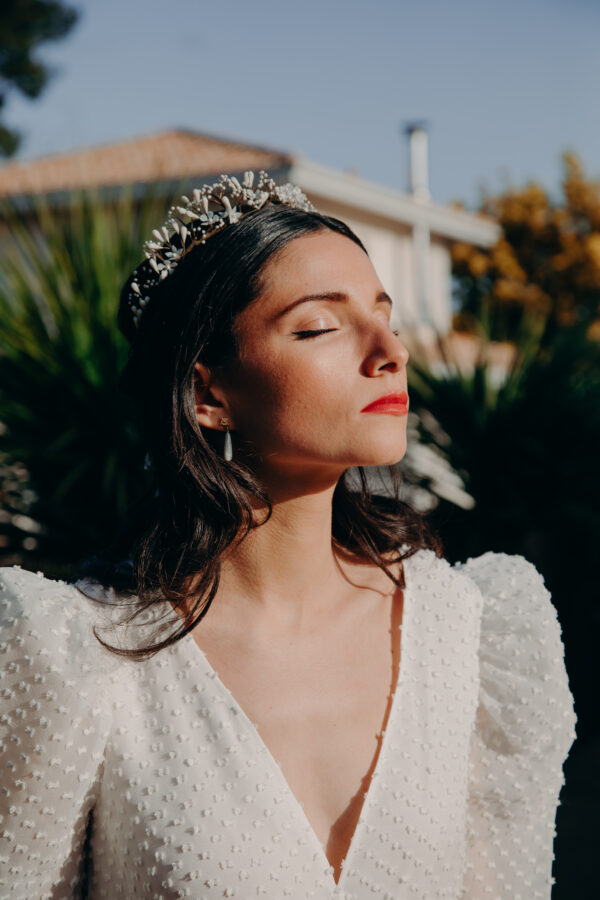 Robe mariage civil - ELISE MARTIMORT- Robe plumetis blanche HOPE 12