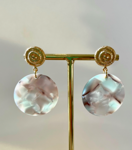 Boucle d'oreille Puces Bleuen - Bijoux mariage Viadoli