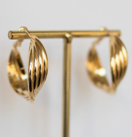 Boucle d'oreille créole - Créoles Garance - Bijoux mariage Viadoli