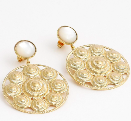 boucles d'oreille dorée Cupidon - Bijoux mariage Viadoli