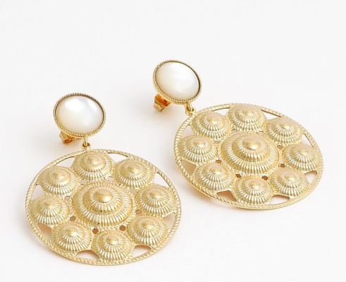 boucles d'oreille dorée Cupidon - Bijoux mariage Viadoli