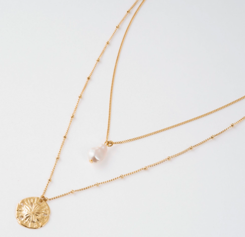 Collier oursin double - Bijoux mariage Viadoli