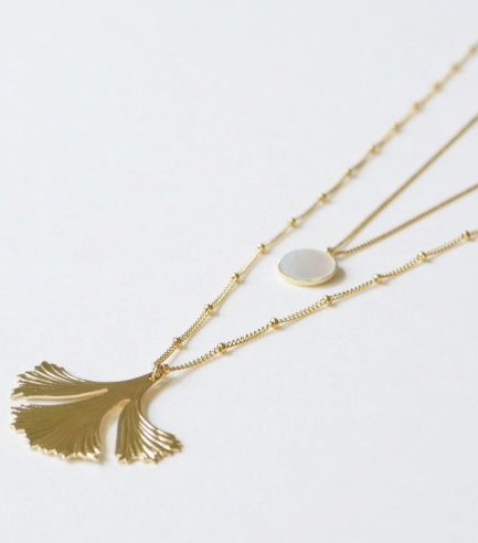 Collier Ginko nacre - Bijoux mariage Viadoli