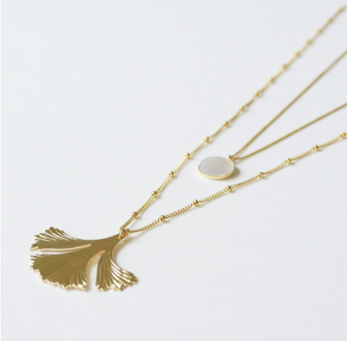 Collier Ginko nacre - Bijoux mariage Viadoli