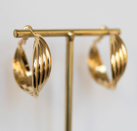 Boucle d'oreille créole - Créoles Garance - Bijoux mariage Viadoli