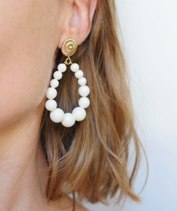 Boucles d'oreille Apollon perlées - Viadoli