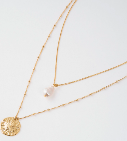 Collier oursin double - Bijoux mariage Viadoli