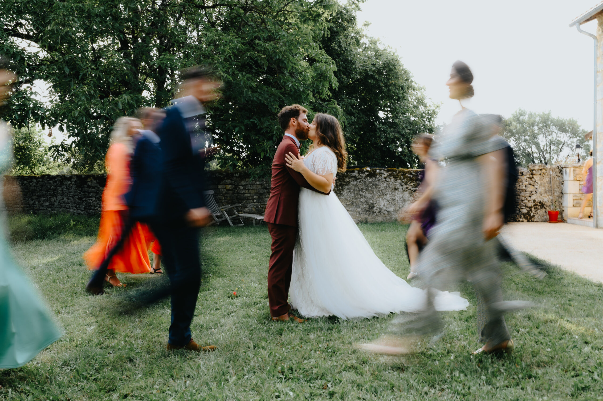 Mariage Alizée et Isaac. robe de mariée Elise Martimort